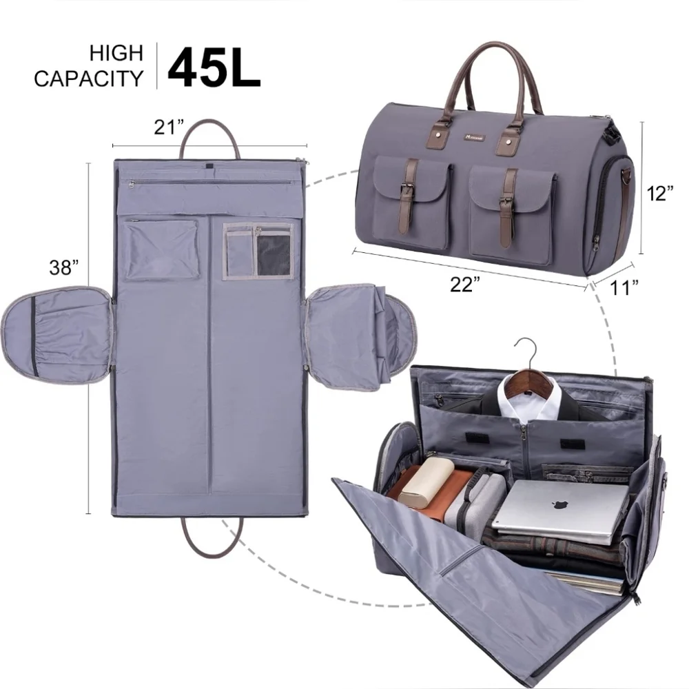 Modoker Canvas Garment Men's Travel Duffle Bag with Shoulder Strap NWT Carry-On